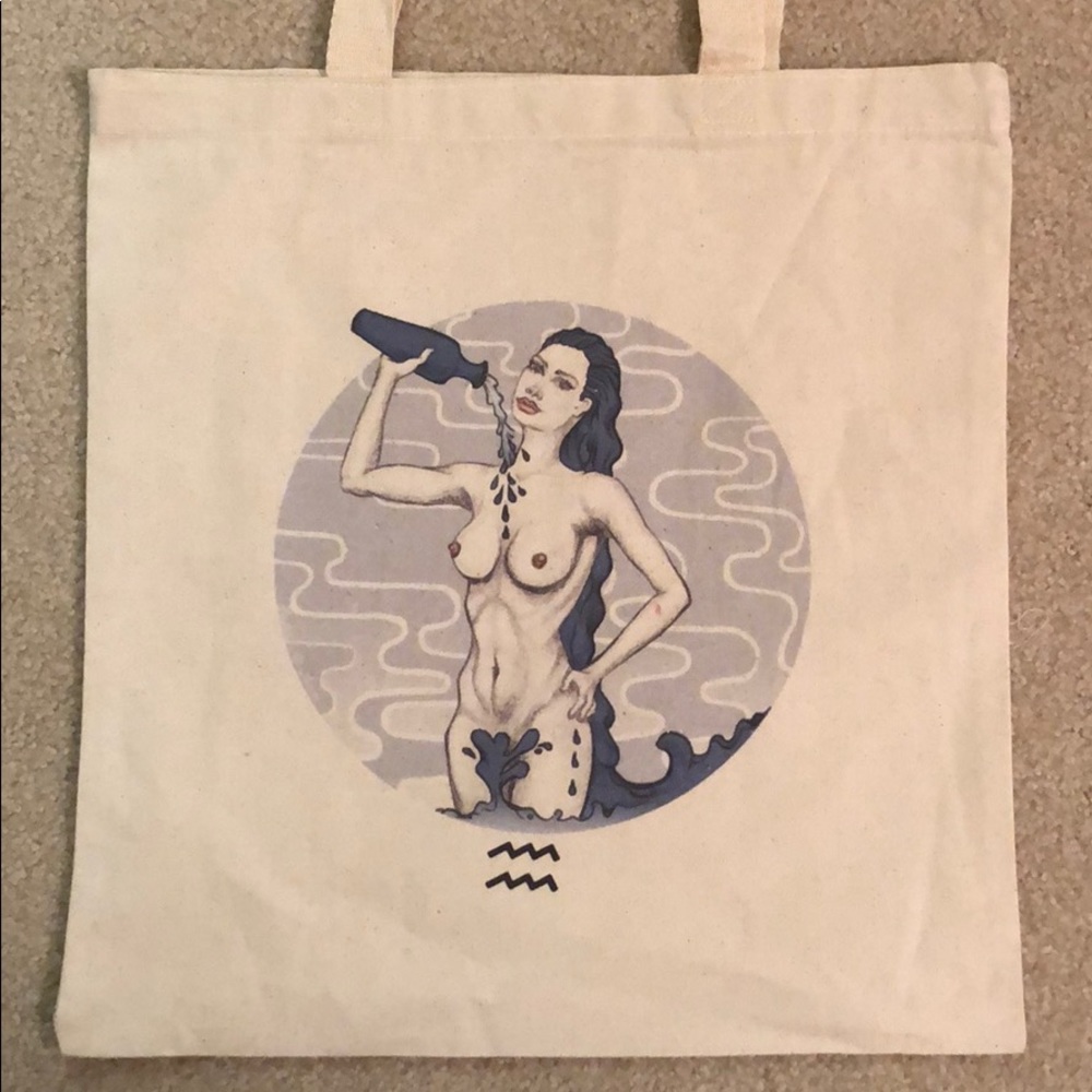 Jacquie Aiche NWT Aquarius Painted Canvas Tote